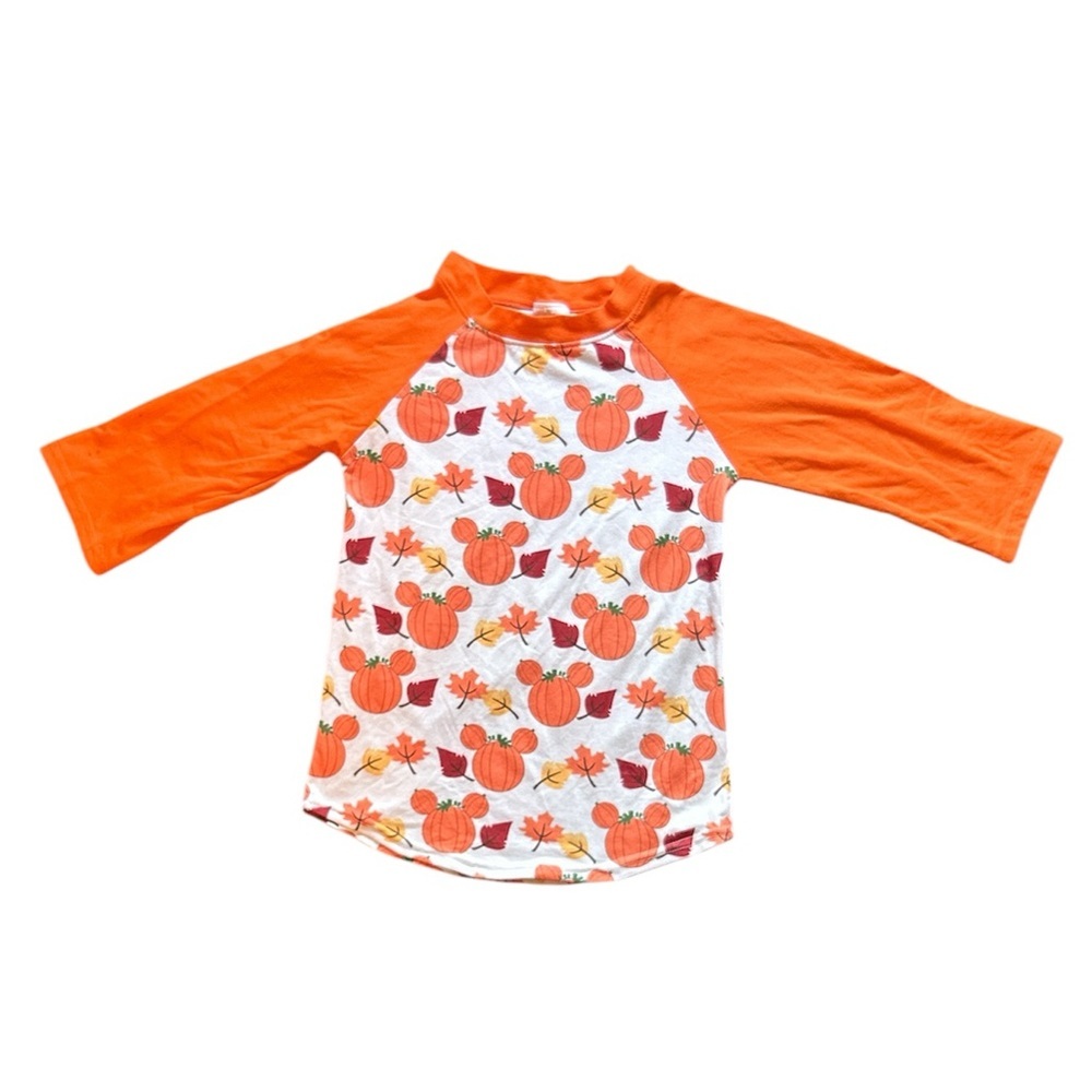 Mickey Pumpkin Print Kids Shirt